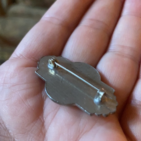 Vintage rhinestone brooch PM 189B - Picture 3 of 6